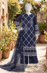 EMBROIDERED CAMBRIC 3PCS UNSTITCHED