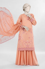 EMBROIDERED CAMBRIC 3PCS UNSTITCHED