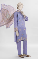 EMBROIDERED PRINTED LAWN 3PCS UNSTITCHED