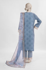 EMBROIDERED PRINTED LAWN 3PCS UNSTITCHED