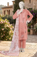 EMBROIDERED PRINTED LAWN 3PCS UNSTITCHED