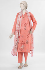 EMBROIDERED PRINTED LAWN 3PCS UNSTITCHED