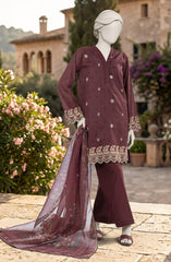 EMBROIDERED PRINTED LAWN 3PCS UNSTITCHED