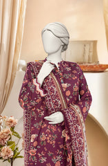 PRINTED TEXTURED CAMBRIC 3PCS UNSTITCHED