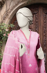 EMBROIDERED TWILL VISCOSE 3 PCS UNSTITCHED