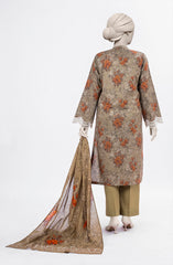 EMBROIDERED PRINTED LAWN 3PCS UNSTITCHED