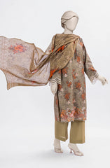 EMBROIDERED PRINTED LAWN 3PCS UNSTITCHED
