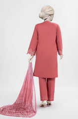 EMBROIDERED CAMBRIC STITCHED 3 PIECE