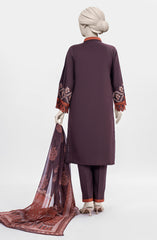 EMBROIDERED CAMBRIC STITCHED 3 PIECE