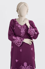 EMBROIDERED CAMBRIC STITCHED 2 PIECE