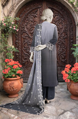 EMBROIDERED TWILL VISCOSE 3 PCS UNSTITCHED