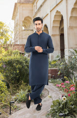 NAVY 100% COTTON KAMEEZ SHALWAR