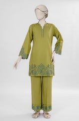 EMBROIDERED CAMBRIC STITCHED 2 PIECE