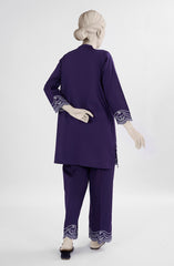 EMBROIDERED CAMBRIC STITCHED 2 PIECE