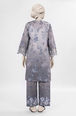 EMBROIDERED PRINTED CAMBRIC STITCHED 2 PIECE