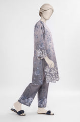 EMBROIDERED PRINTED CAMBRIC STITCHED 2 PIECE