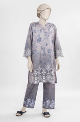 EMBROIDERED PRINTED CAMBRIC STITCHED 2 PIECE