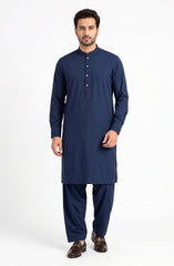 NAVY BLENDED KAMEEZ SHALWAR