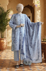 EMBROIDERED PRINTED LAWN STITCHED 3 PIECE