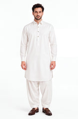 OFF-WHITE BLENDED KAMEEZ SHALWAR