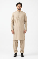 DUSTY-BEIGE BLENDED KAMEEZ SHALWAR