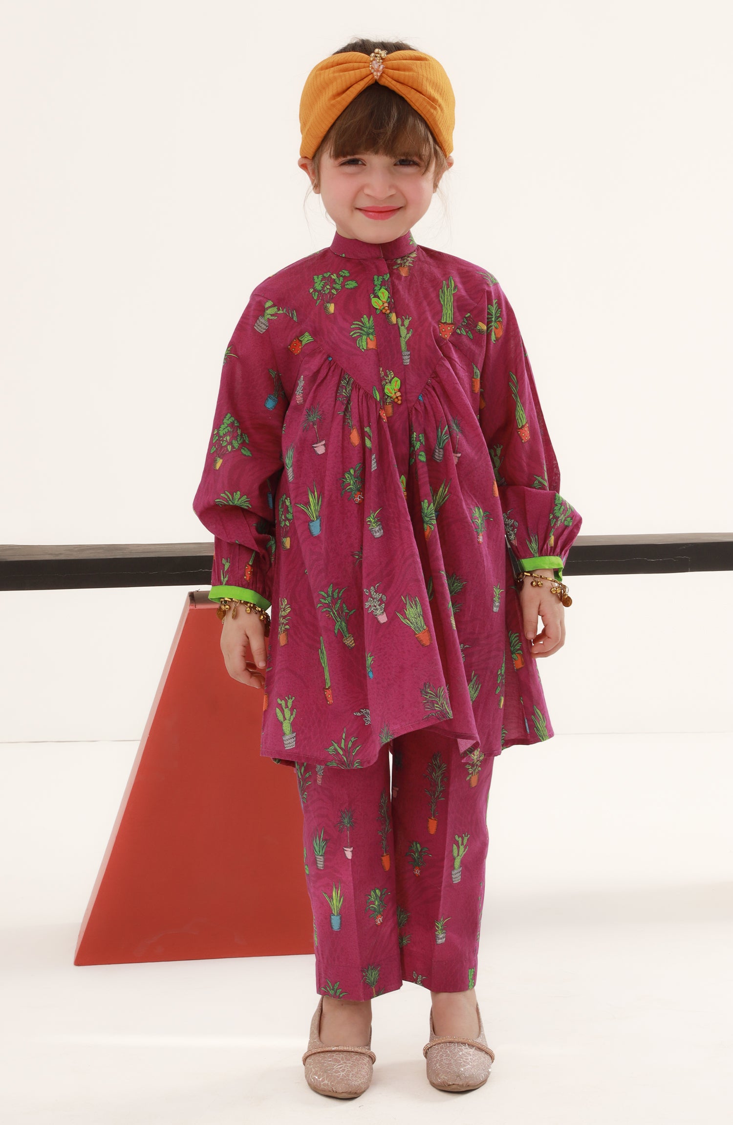 SUMMER'23 BASIC PRINTED GIRLS 2PC STITCHED SUIT