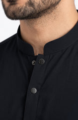 BLACK BLENDED KAMEEZ SHALWAR