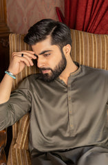 MEN KURTA MEHENDI GREEN