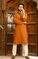 MEN KURTA RUST