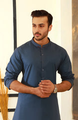 SUMMER'25 MEN KURTA CASUAL TEAL BLUE