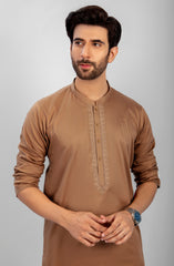 FESTIVE'23 MEN KURTA SEMI FORMAL BROWN