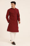 MEN KURTA BURGUNDY