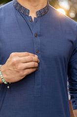 MEN KURTA NAVY BLUE