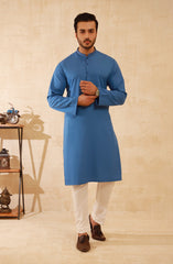 MEN KURTA INK BLUE