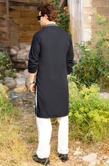 NAVY SEMI FORMAL KURTA