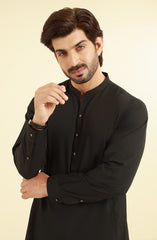 MEN KURTA PAJAMA BLACK