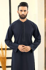 NAVY EMBROIDERED KURTA PAJAMA