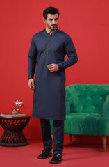 TEAL COTTON KURTA PAJAMA