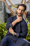 MEN KURTA PAJAMA NAVY BLUE