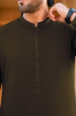 SUMMER'25 MEN KURTA PAJAMA BURNT UMBER