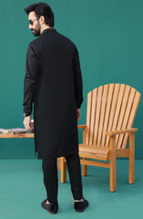 PRE WINTER'23 MEN KURTA PAJAMA CASUAL BLACK