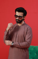 LIGHT MAROON SEMI FORMAL KURTA PAJAMA