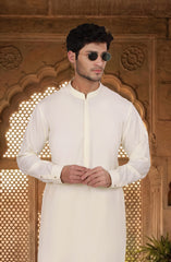 CREAM BLENDED KAMEEZ SHALWAR