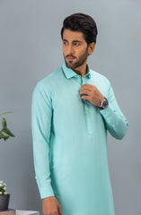 WINTER'23 MEN KAMEEZ SHALWAR CASUAL LIGHT TURQUOISE