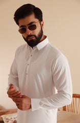 MEN KAMEEZ SHALWAR OFF WHITE