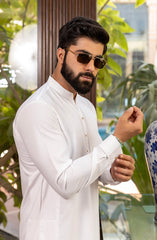 MEN KAMEEZ SHALWAR OFF WHITE