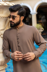 MEN KAMEEZ SHALWAR LIGHT BROWN