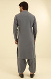 MEN KAMEEZ SHALWAR WITH WAIST COAT CHARCOAL