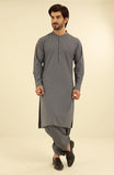 MEN KAMEEZ SHALWAR WITH WAIST COAT CHARCOAL