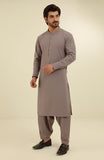 MEN KAMEEZ SHALWAR WITH WAIST COAT GREY